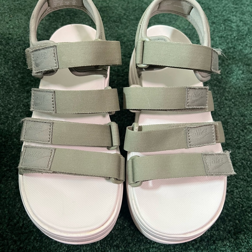 Nike Women's Olive Green Strappy Sandals
